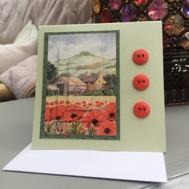 Field of poppies card