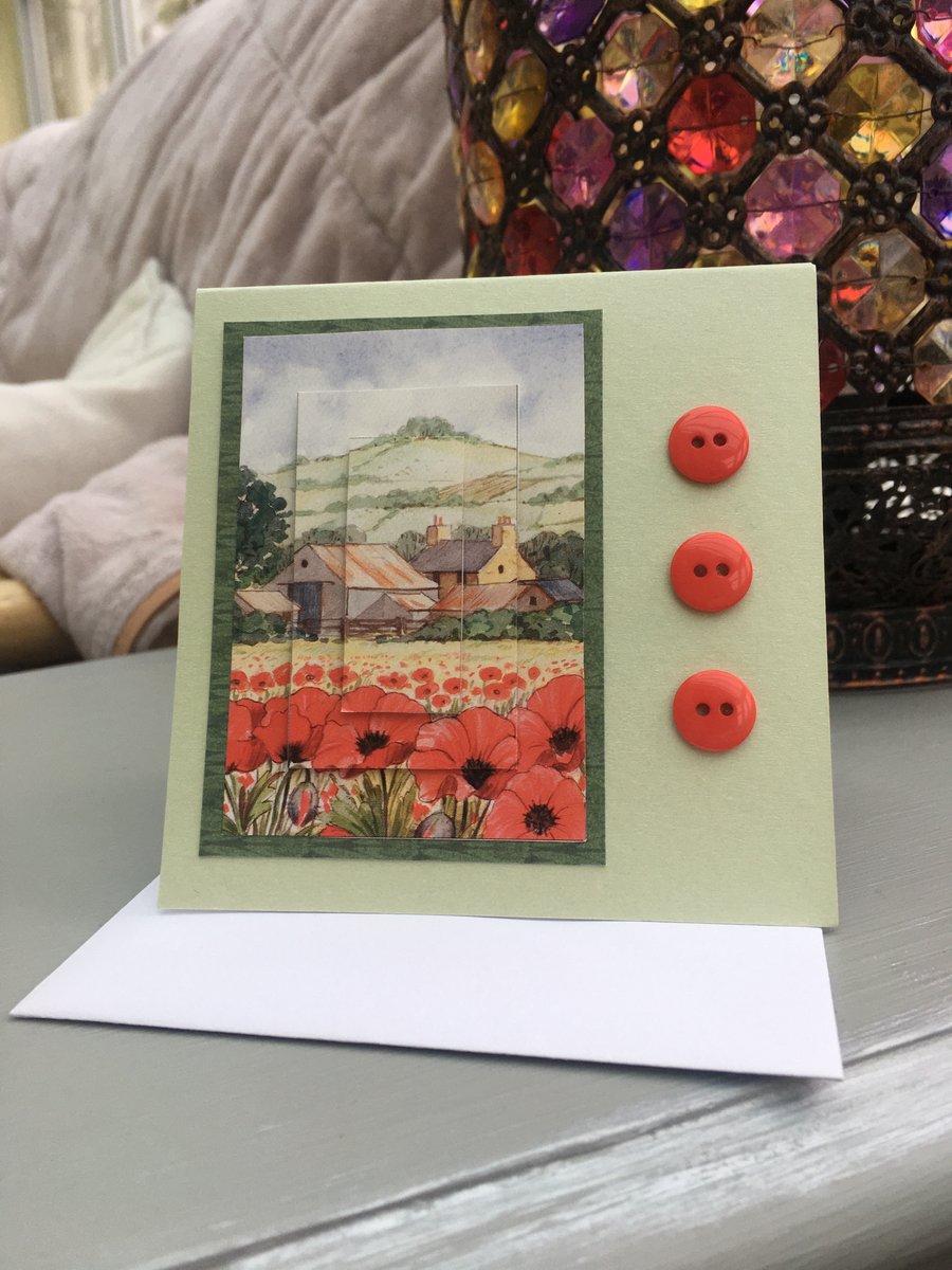 Field of poppies card