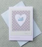 Bluebird of Happiness hand-stitched miniature textile, detailed, card to keep - Image 4