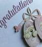 New baby card. Baby twins card.  Card for twin girls. Ref 012.  - Image 1
