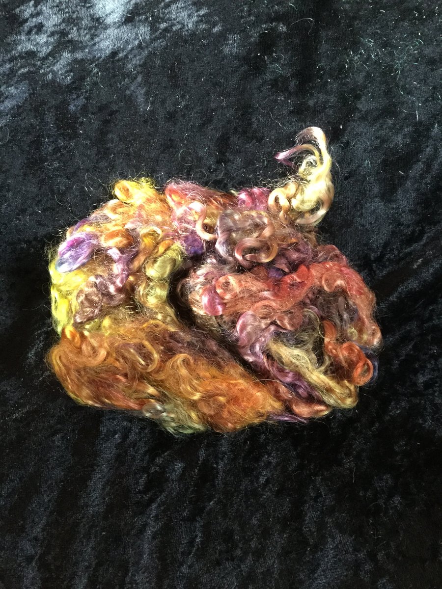 MoBair Kid Mohair Locks Hand Dyed Autumnal with Mauves
