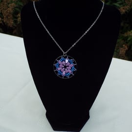 2 Colour Mandala Style Necklace