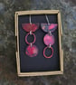 Seconds Sunday Statement, Mismatched, Long Dangle, Red Earrings  - Image 5