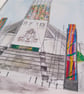 Liverpool Metropolitan Cathedral watercolour A5 - Image 3