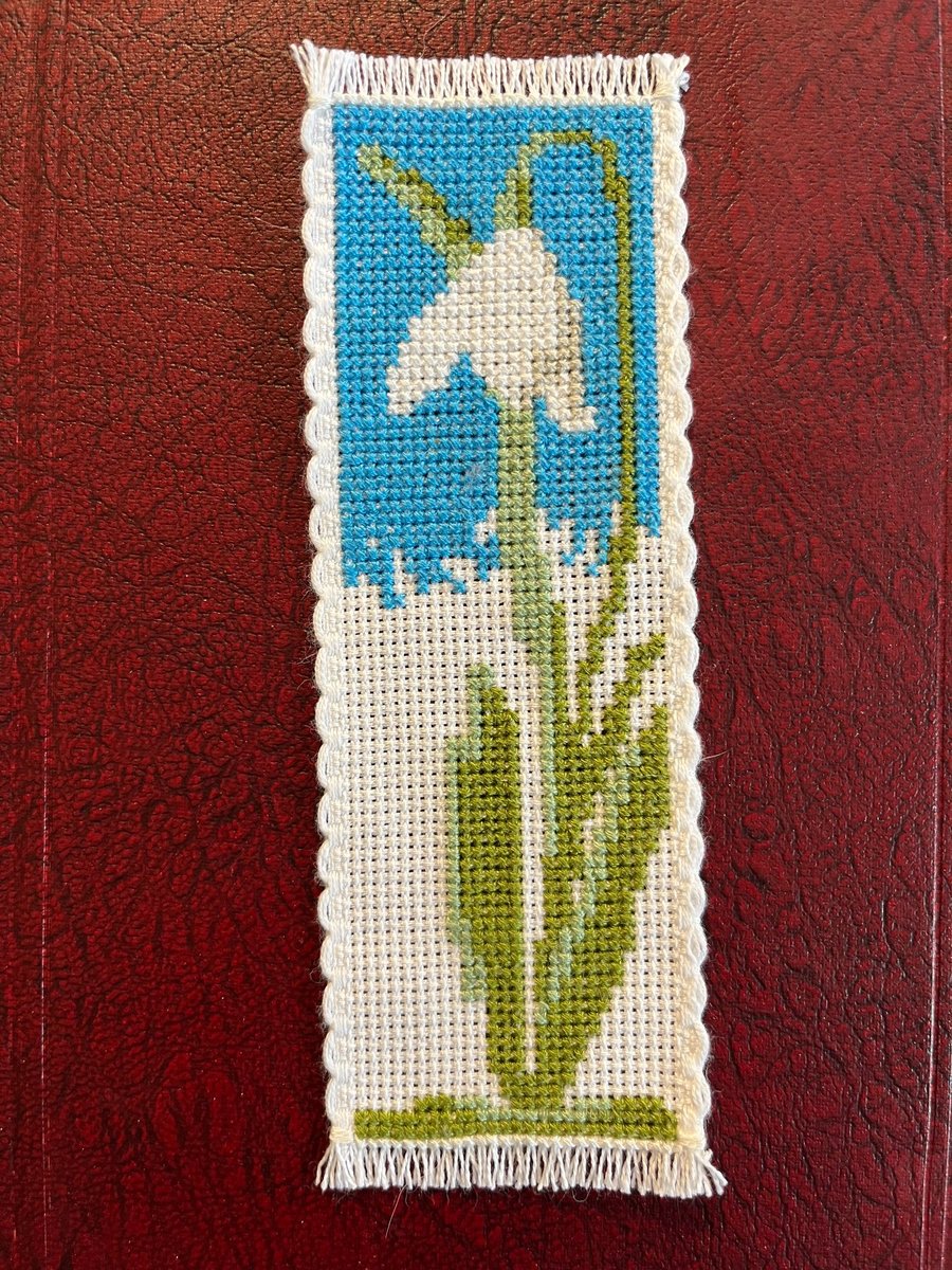 Snowdrop Counted Cross Stitch Bookmark Kit