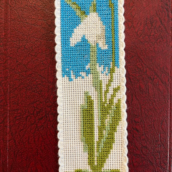 Snowdrop Counted Cross Stitch Bookmark Kit