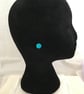 Sparkling Resin Druzy Ear Studs in Aqua - Image 3