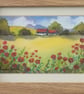 Cottage, Poppies, The Brecon Beacons, Original Watercolour in 7 x 5'' Frame - Image 2