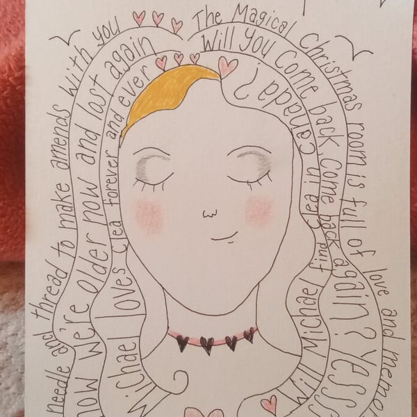 Small Prophets inspired original drawing measures 15cm by 21cm 