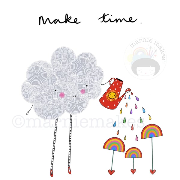 Make Time - A5 Giclee print