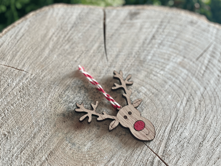 Wooden Christmas Reindeer Decoration