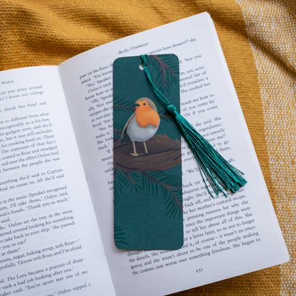 Robin Bookmark with Tassel