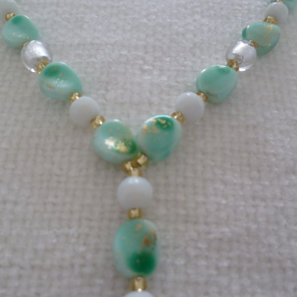 Green Speckled Necklace