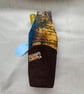 Handmade Fabric Wine Bottle Bag with Corduroy Accent – Reusable Gift Wrap - Image 1