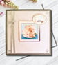 "Thinking Of You" Card with Cute Elephant, Various Occasions, Grey, Small Square - Image 1