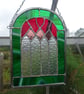 Stained Glass Suncatcher,  Gothic Arch Design