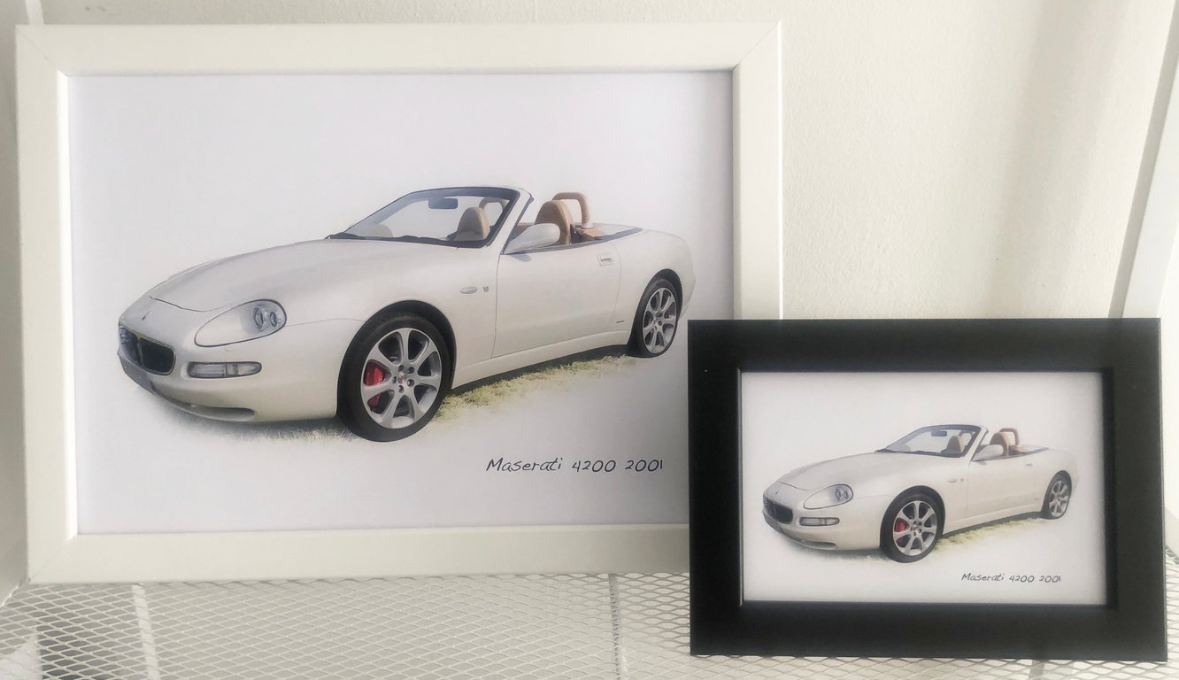 Maserati 4200 2001 - 4x6" or A4 Photo in a Black or White frame