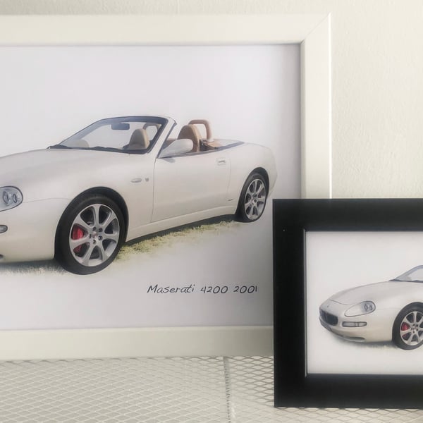 Maserati 4200 2001 - 4x6" or A4 Photo in a Black or White frame