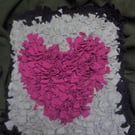 Traditional Proddy Rag Rug Cushion Upcycled Felted Jumpers