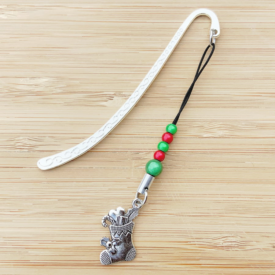 Christmas Stocking. Christmas Bookmark. Metal Bookmark. Bookmarks.