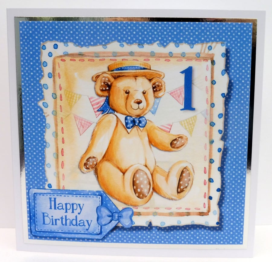 C2394 - Vintage Bear - Happy Birthday 1