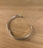 "Coalescence" - Heavy Handmade Sterling Silver Hinged Bangle - Made to any size  - Image 6