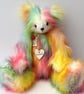 SOLD Reserved for SP. Rainbow artist bear 