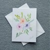 hand painted original art floral blank greetings card ( ref F 63 )