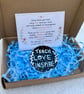 Teach, Love, Inspire Hand-Painted Rock Fridge Magnet - Image 3