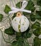 Snowdrop hand-painted Christmas ceramic bauble - Image 3