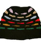 Knitted handmade black and multicoloured hat - unisex - Image 2