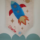 Space Rocket Wall hanging.. Art.. Decor