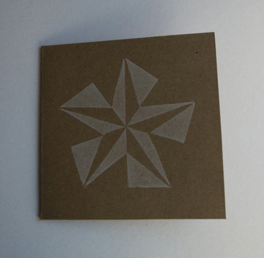 Geometic Star Card, silver