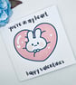 Valentines Rabbit Heart Card - Image 2