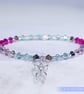Bracelet beautiful Swarovski and sterling silver butterfly charm handmade - Image 10