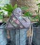 WILD DAISY HEART - with lavender or wool - fabric heart decoration - cloud grey  - Image 9