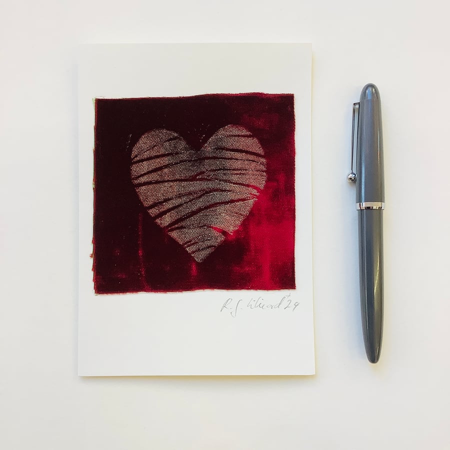 Valentines Day Red Heart  blank greeting card