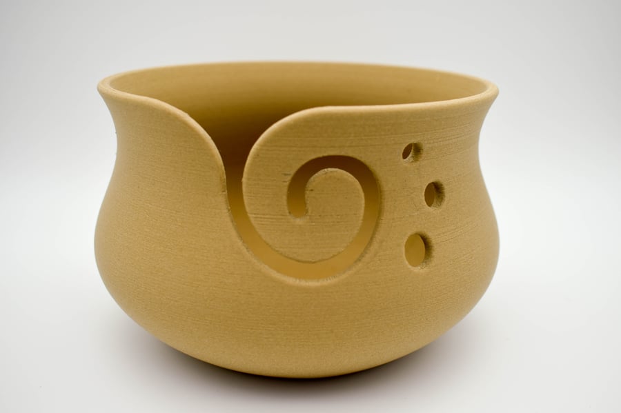 3D Printed wooden yarn bowl - large