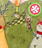Christmas Decoration Ornament: Decoupaged Wooden Heart 15cm (6") Reindeer - Image 3