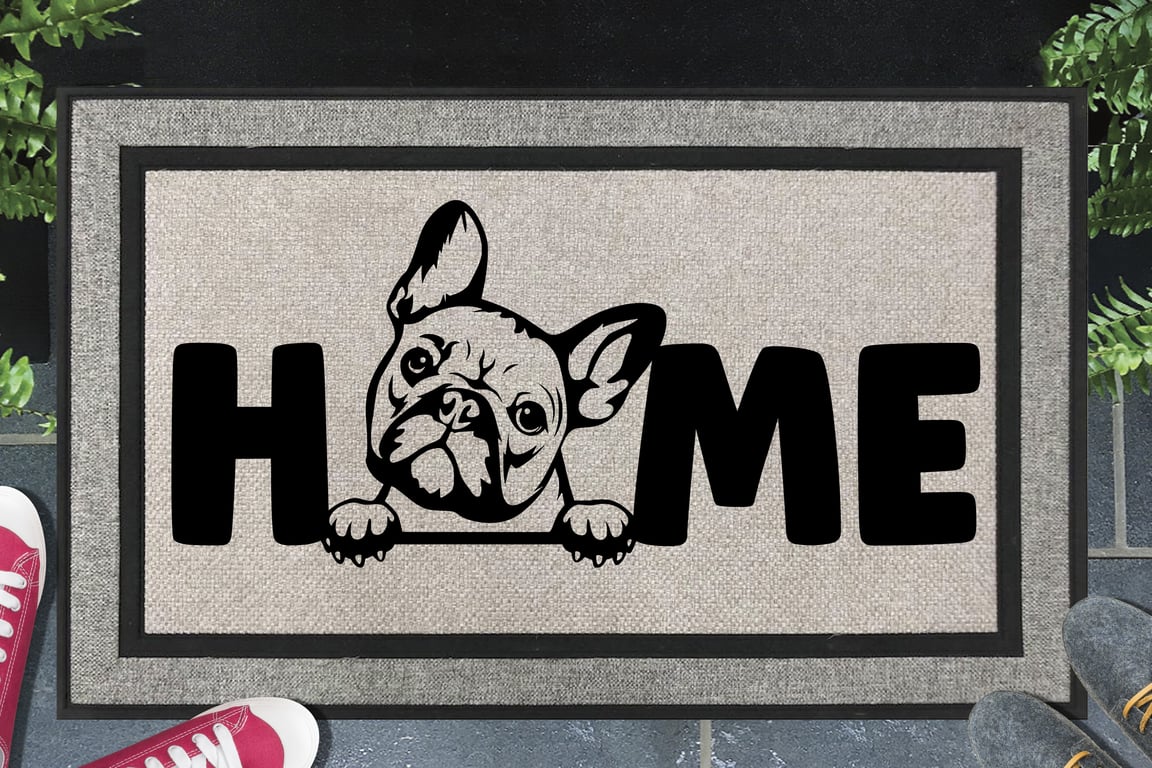 French Bulldog Home Door Mat No.4 - All Weather - French Bulldog Doormat 