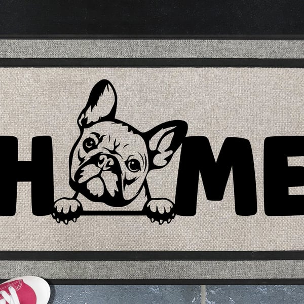 French Bulldog Home Door Mat No.4 - All Weather - French Bulldog Doormat 