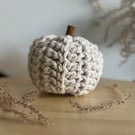Cream Knitted Pumpkin