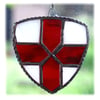 England Shield Suncatcher Stained Glass St George