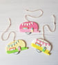 Retro Caravan Hanging Decoration, Hand painted, Handmade - Image 1