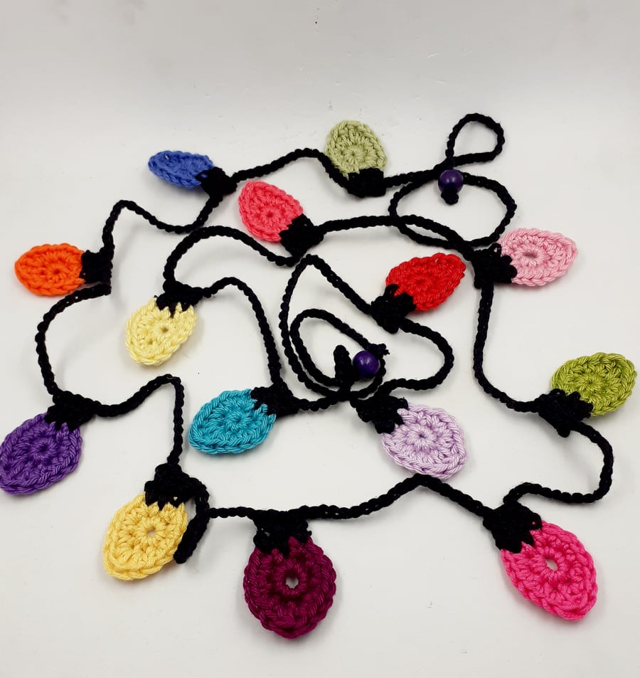 Crochet Mini Fairy Lights Garland 