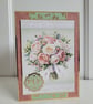Mother's Day Card - Elegant Floral Mother’s Day Card for Mum - Rose Bouquet