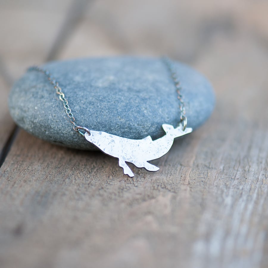 Humpback Whale Sterling Silver Necklace