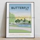 Bedford Embankment Butterfly Bridge Poster 