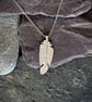 Silver feather pendant