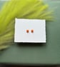 Orange Polymer Clay Square Micro Studs  - Image 5